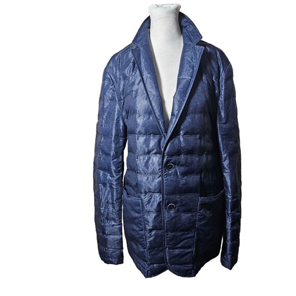 Michael Kors Women's Blazer Coat Navy light Puffer size M - Picture 1 of 16